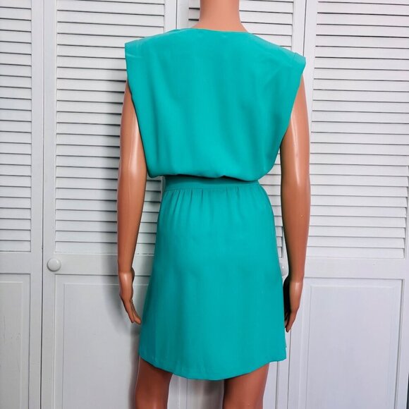 NEW AMANDA UPRICHARD Lamarca Dress In Serpentine Turquoise Size XL - Picture 6 of 9